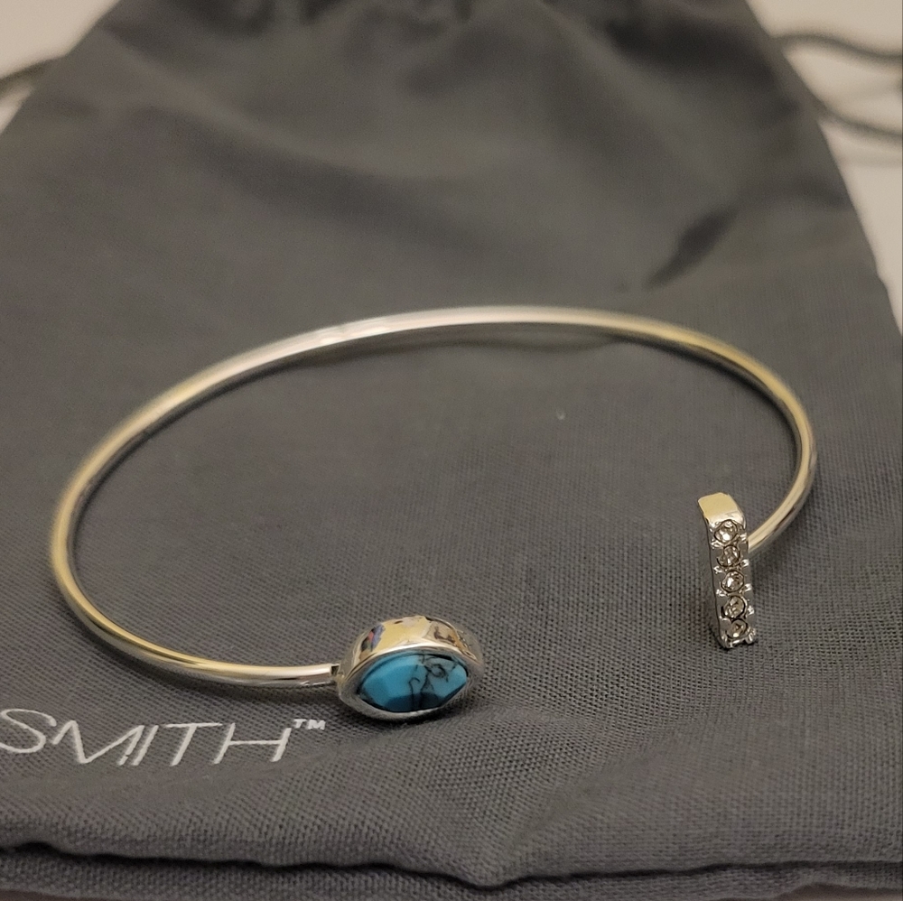 NEW Jules Smith Pave Bar + Stone Crystal Cuff